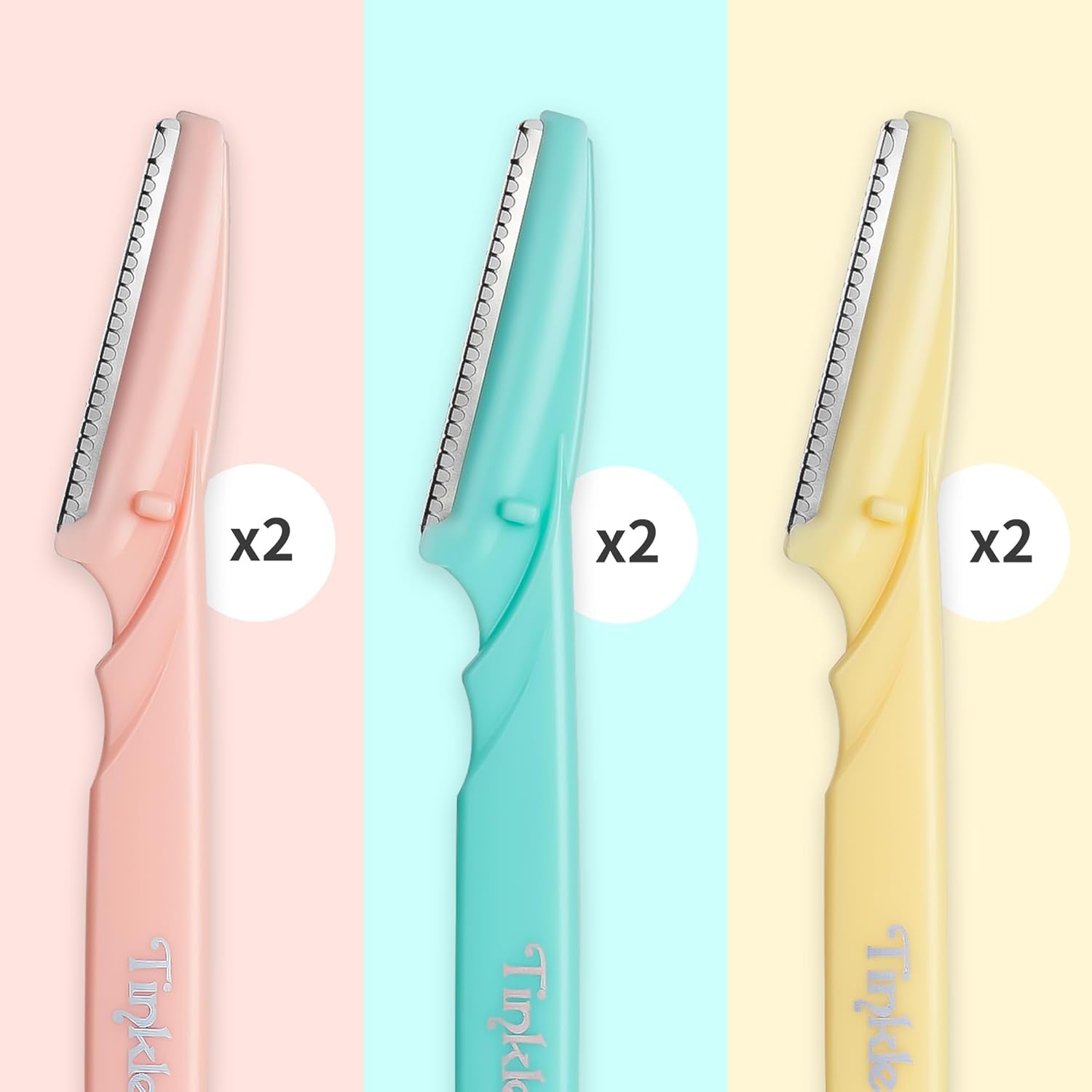 Dermaplaning Tool Set of 6, Women's Dermaplaning Razors for Safe and Effortless Peach Fuzz Removal, Eyebrow Trimmer with Protective Cover