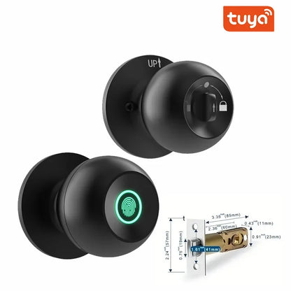 with Tuya Biometric Fingerprint Smart Door Lock Electronic Lock Keyless Security Door Entry Home House Apartment Indoor